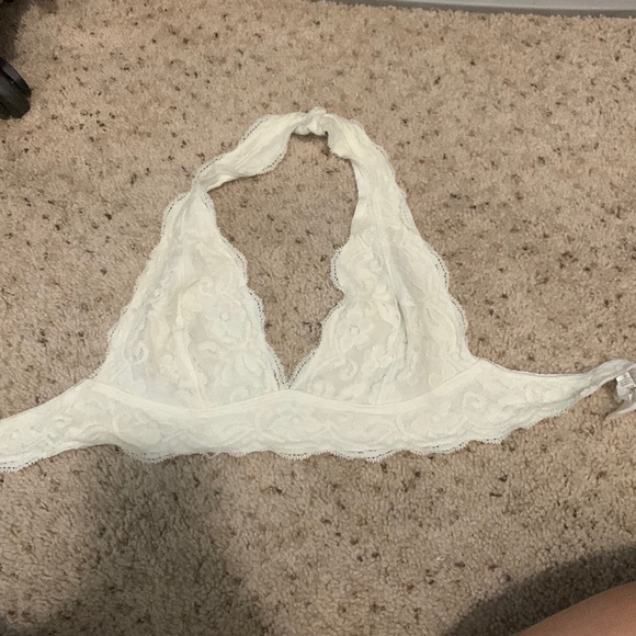 Aerie Size M Cream Halter Bralette - Picture 1 of 1